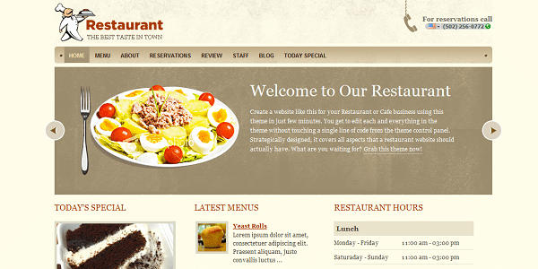 restaurant template